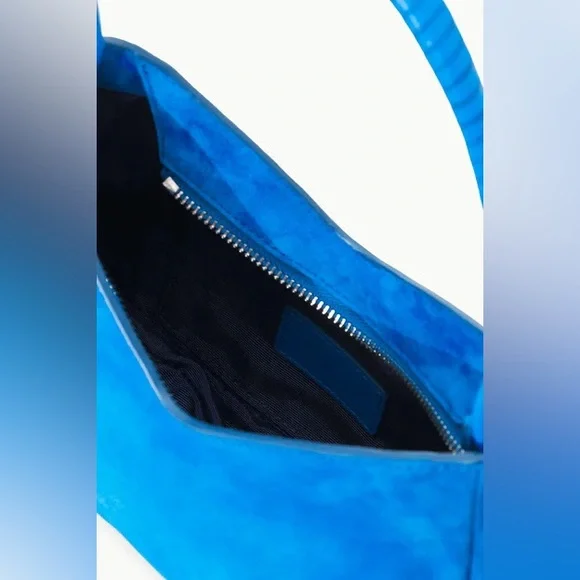 STAUD Valerie Director Blue Suede Bag NWT - Picture 4 of 13